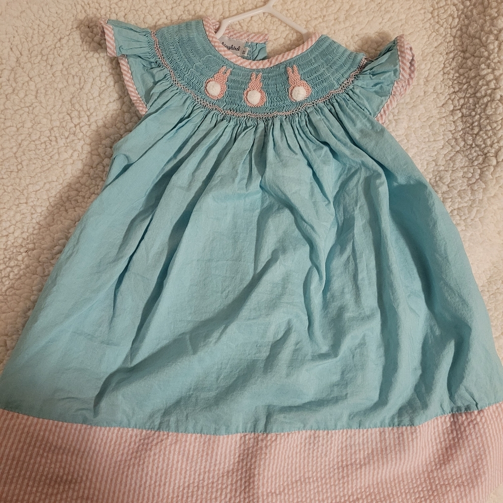 Smocked bunny dress